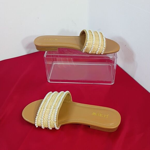 Elegant Pearl-Embellished Slide Sandals - Picture 3 of 8